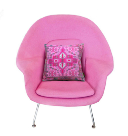 Pink velvet cushion cover ORCHID