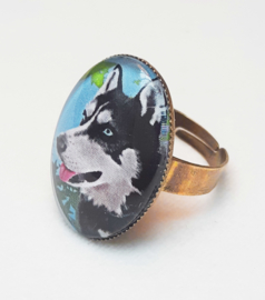 Cabochon-Ring Hund IGOR