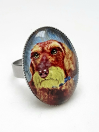 Anillo cabujón perro OLIVER