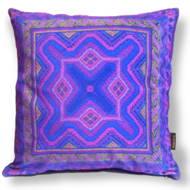 Housse coussin velours Violette JACINTHE