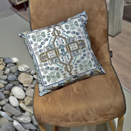 Natural velvet cushion cover PEBBLES