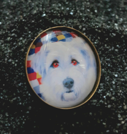 Bague cabochon chien FRANKIE