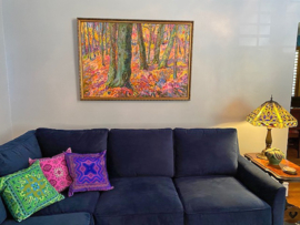 Groen fluwelen kussenhoes Lente2