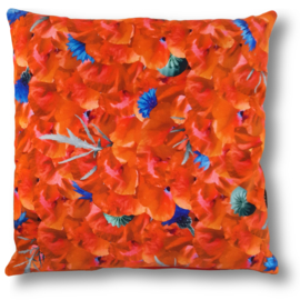 Housse Coussin velours Rouge COQUELICOT