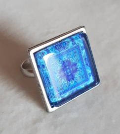 Cabochonring KONINGSBLAUW blauw