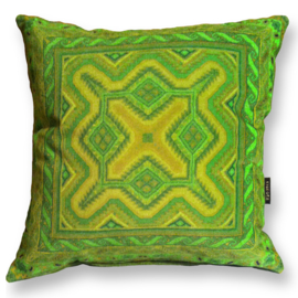 Green velvet cushion cover PERIDOT