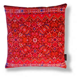 Housse coussin velours rouge FRAISE