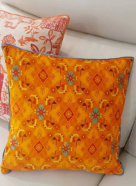 Orange velvet cushion cover BREAKING DAWN