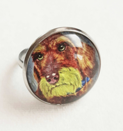 Cabochon ring dog OLIVER