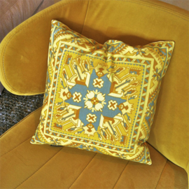 Yellow velvet cushion cover CURRY