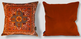 Housse coussin velours Orange TERRE CUITE