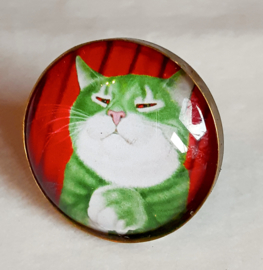 Cabochon-Ring Katze MR GREEN