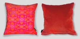 Red velvet cushion cover SCARLET