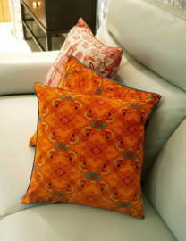 Housse coussin velours Orange AUBE