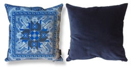 Housse coussin velours Bleu LAPIS LAZULI