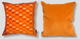 Housse coussin velours Orange POISSON ROUGE