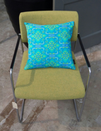 Turquoise velvet cushion cover TURQUOISE