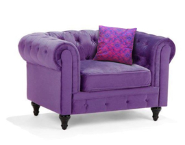 Purple velvet cushion cover VIOLET