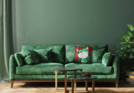 Housse coussin chat velours Rouge-Verte M VERT 