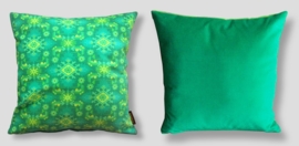 Housse coussin velours Verte HERBE