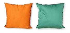 Orange aqua velvet cushion cover Cat ORANGE KING