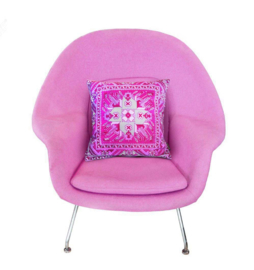 Housse coussin velours Rose TOPAZE