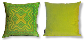 Green velvet cushion cover PERIDOT