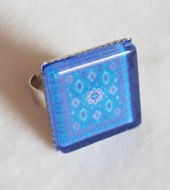 Cabochon ring COBALT blue