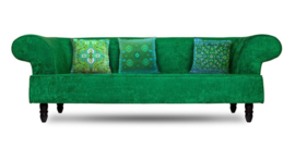 Housse coussin velours Verte COLIBRI VERT