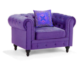 Purple velvet cushion cover HYACINTH