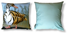 Bird cushion cover cotton or velvet TIGER DUCK