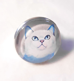 Cabochon ring cat ADONIS