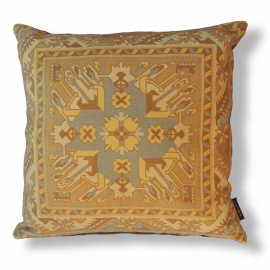 Yellow velvet cushion cover OCHRE