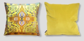 Yellow velvet cushion cover COLESEED