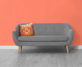 Housse coussin velours Orange orange HOLLANDE