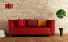 Red velvet cushion cover RED MOON