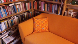 Housse coussin velours Orange AUBE