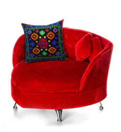 Coussin déco velours spectre-noire KALÉIDOSCOPE