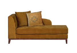 Yellow velvet cushion cover OCHRE