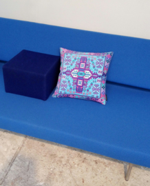 Blue velvet cushion cover AZURE