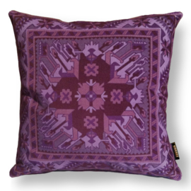 Purple velvet cushion cover EGGPLANT