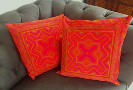 Sofa pillow Red velvet cushion cover RED TEMPTATION