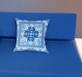 Housse coussin velours Bleu LAPIS LAZULI