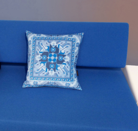 Blue velvet cushion cover LAPIS LAZULI