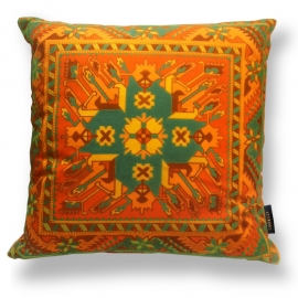 Orange velvet cushion cover PUMPKIN