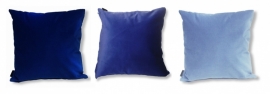 Blue velvet cushion cover Cat MUSING…