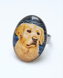 Cabochon ring dog DIORA