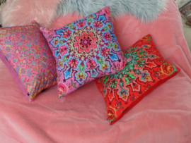 Pink velvet cushion cover CUPCAKE
