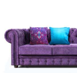 Purple velvet cushion cover AMETHYST