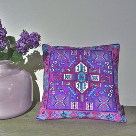 Purple velvet cushion cover AMETHYST